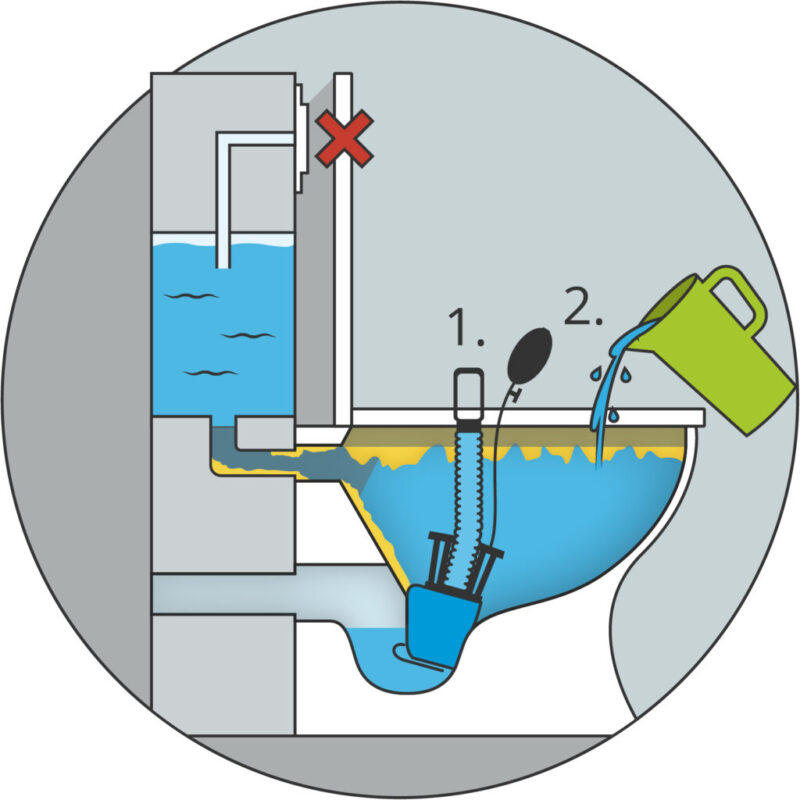 Toilette Reinigungsprozess – Schritt 4